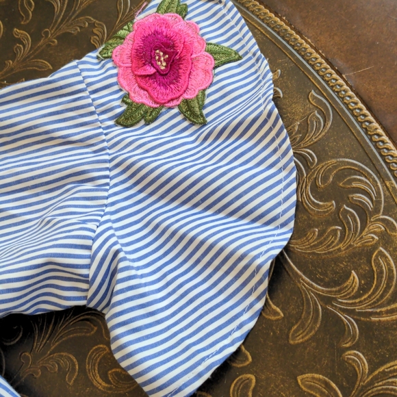 Girls Speed Limit Beautiful Off the Shoulder  Blouse, Size Large (14/16), blue - Picture 4 of 4